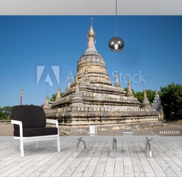Bild på Ancient stupa of the Buddhist temple Hsu Taung Pyi closeup Bagan Myanmar